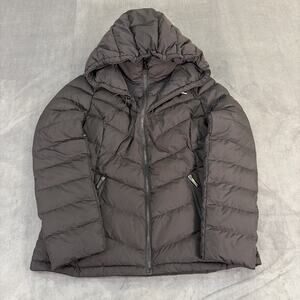 MICHAEL KORS Quilted Hooded Down Puffer Jacket Coat Size Medium Black Charity